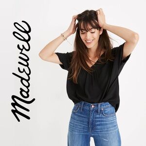 Like New Madewell True Black Rhyme Top Women’s Size Small